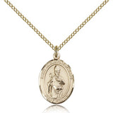St. Augustine of Hippo Medal, Gold Filled, Medium - Gold-tone