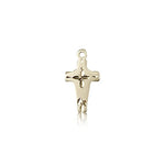 Cross Pendant, 14 Karat Gold - 14 KT Yellow Gold