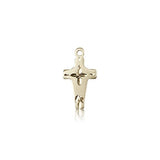 Cross Pendant, 14 Karat Gold - 14 KT Yellow Gold
