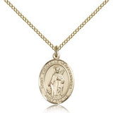 St. Catherine of Alexandria Medal, Gold Filled, Medium - Gold-tone
