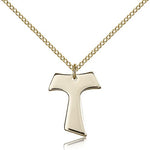Tau Cross Pendant, Gold Filled - Gold-tone