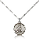 St. Gerard Medal, Sterling Silver - 18" 1.2mm Sterling Silver Chain + Clasp