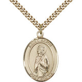 St. Alice Medal, Gold Filled, Large - 24" 2.4mm Gold Plated Chain + Clasp
