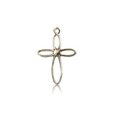 Loop Cross Pendant, 14 Karat Gold - 14 KT Yellow Gold