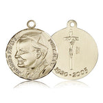Pope John Paul II Medal, 14 Karat Gold - 14 KT Yellow Gold