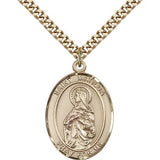 St. Matilda Medal, Gold Filled, Large - 24" 2.4mm Gold Plated Chain + Clasp