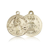St. Joan of Arc Air Force Medal, 14 Karat Gold - 14 KT Yellow Gold