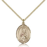 St. Matilda Medal, Gold Filled, Medium - Gold-tone