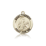 St. Theresa Medal, 14 Karat Gold - 14 KT Yellow Gold