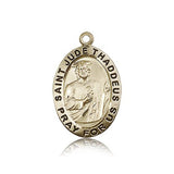 St. Jude Medal, 14 Karat Gold - 14 KT Yellow Gold
