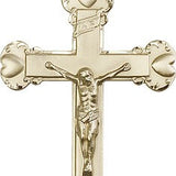 Crucifix Pendant, Gold Filled - 24" 2.4mm Gold Plated Endless Chain
