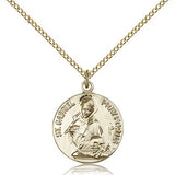 St. Gabriel of the Blessid Virgin Medal, Gold Filled - Gold-tone