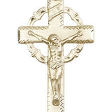 Crucifix Pendant, 14 Karat Gold - 14 KT Yellow Gold