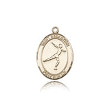 St. Sebastian Figure Skating Medal, 14 Karat Gold, Medium - 14 KT Yellow Gold