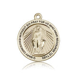 Miraculous Medal, 14 Karat Gold - 14 KT Yellow Gold