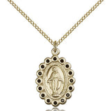 Miraculous Medal, Gold Filled - Gold-tone
