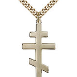 St. Andrew Medal, Gold Filled - 24" 2.4mm Gold Plated Endless Chain
