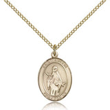 St. Amelia Medal, Gold Filled, Medium - Gold-tone