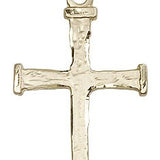 Nail Cross Pendant, Gold Filled - 24" 2.4mm Gold Plated Endless Chain