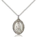 St. Bartholomew the Apostle Medal, Sterling Silver, Medium - 18" 1.2mm Sterling Silver Chain + Clasp