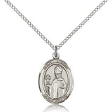 St. Austin Medal, Sterling Silver, Medium - 18" 1.2mm Sterling Silver Chain + Clasp