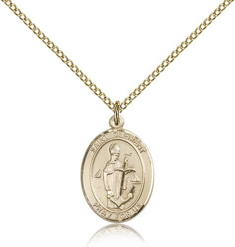 St. Clement Medal, Gold Filled, Medium - Gold-tone