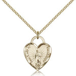 Our Lady of Guadalupe Heart Recuerdo Medal, Gold Filled - Gold-tone
