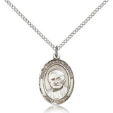 St. Arnold Janssen Medal, Sterling Silver, Medium - 18" 1.2mm Sterling Silver Chain + Clasp