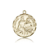 St. Raphael Medal, 14 Karat Gold - 14 KT Yellow Gold