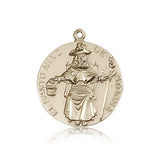 St. Niño De Atocha Medal, 14 Karat Gold - 14 KT Yellow Gold