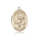 St. Meinrad of Einsideln Medal, 14 Karat Gold, Large - 14 KT Yellow Gold