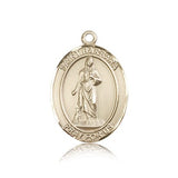 St. Barbara Medal, 14 Karat Gold, Large - 14 KT Yellow Gold