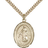 Blessed Karolina Kozkowna Medal, Gold Filled, Large - 24" 2.4mm Gold Plated Chain + Clasp