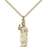 St. Florian Medal, Gold Filled - Gold-tone