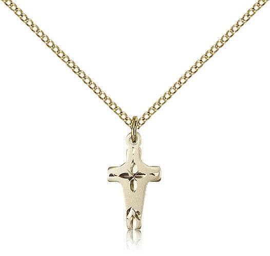 Cross Pendant, Gold Filled - Gold-tone