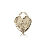 Our Lady of Guadalupe Heart Medal, 14 Karat Gold - 14 KT Yellow Gold