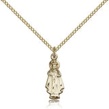 Infant of Prague Medal, Gold Filled - Gold-tone