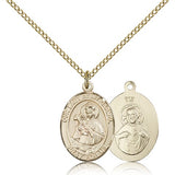 Our Lady of Mount Carmel Medal, Gold Filled, Medium - Gold-tone