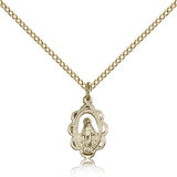 Miraculous Medal, Gold Filled - Gold-tone