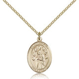 St. Felicity Medal, Gold Filled, Medium - Gold-tone