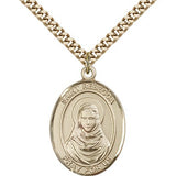 St. Rebecca Medal, Gold Filled, Large - 24" 2.4mm Gold Plated Chain + Clasp