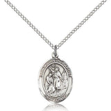 St. John the Baptist Medal, Sterling Silver, Medium - 18" 1.2mm Sterling Silver Chain + Clasp