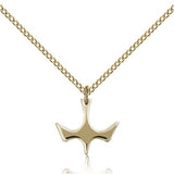 Holy Spirit Medal, Gold Filled - Gold-tone