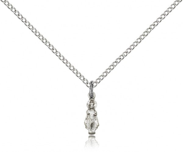 Infant Medal, Sterling Silver - 18" 1.2mm Sterling Silver Chain + Clasp