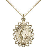 Miraculous Medal, Gold Filled - Gold-tone