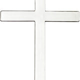 Cross Pendant, Sterling Silver - 24" 2.4mm Rhodium Plate Endless Chain