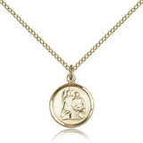 St. Raphael Medal, Gold Filled - Gold-tone