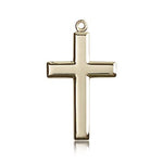 Cross Pendant, 14 Karat Gold - 14 KT Yellow Gold