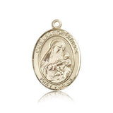 Our Lady of Grapes Medal, 14 Karat Gold, Large - 14 KT Yellow Gold