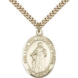 Our Lady of Knots Medal, Gold Filled, Large - 24" 2.4mm Gold Plated Chain + Clasp